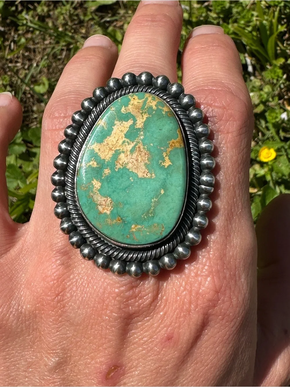 Ernest Roy Begay Royston Turquoise Ring - Picture 2 of 6